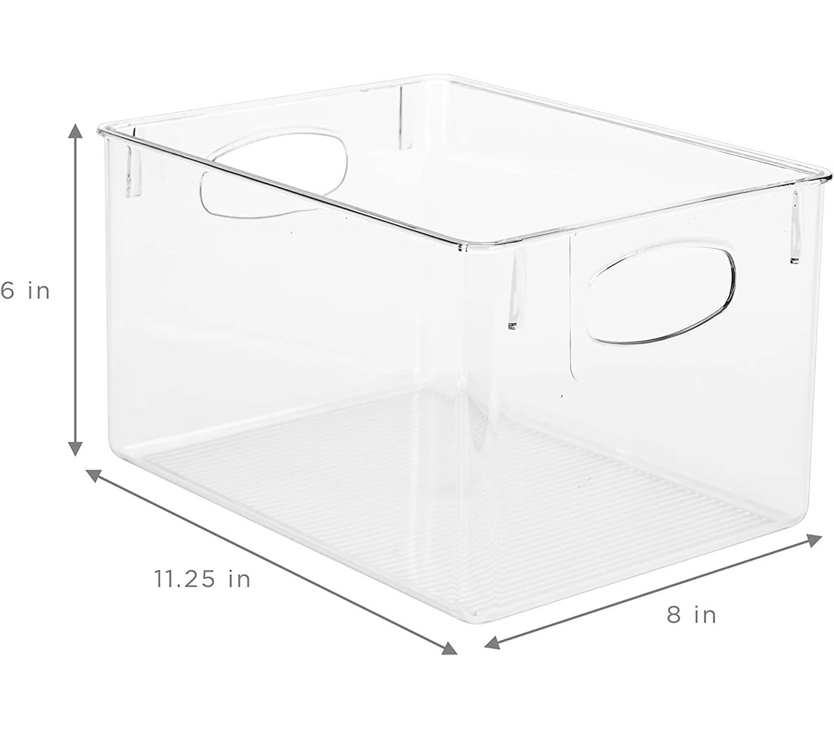 Corinda Sorbus Large Plastic Kitchen, Pantry, and Fridge Storage Bins with Handles 8 Pack